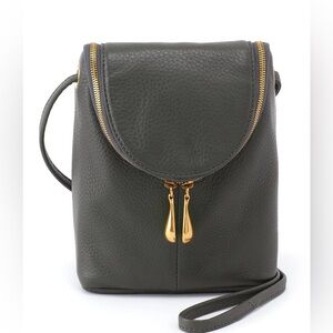 HOBO Fern Black Crossbody Bag with Gold Accents